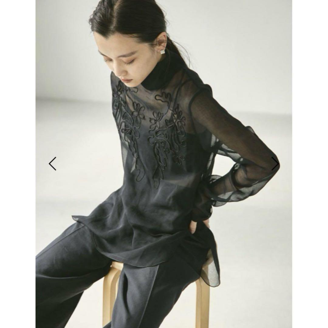 トップス Todayful SheerEmbroideryBlouse