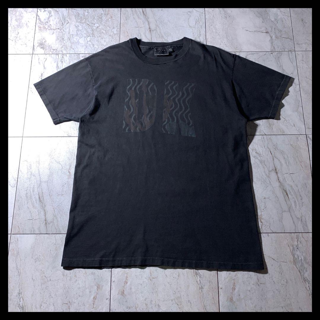 90s〜 ダナキャランニューヨーク Tシャツ シングルステッチ フェード 黒