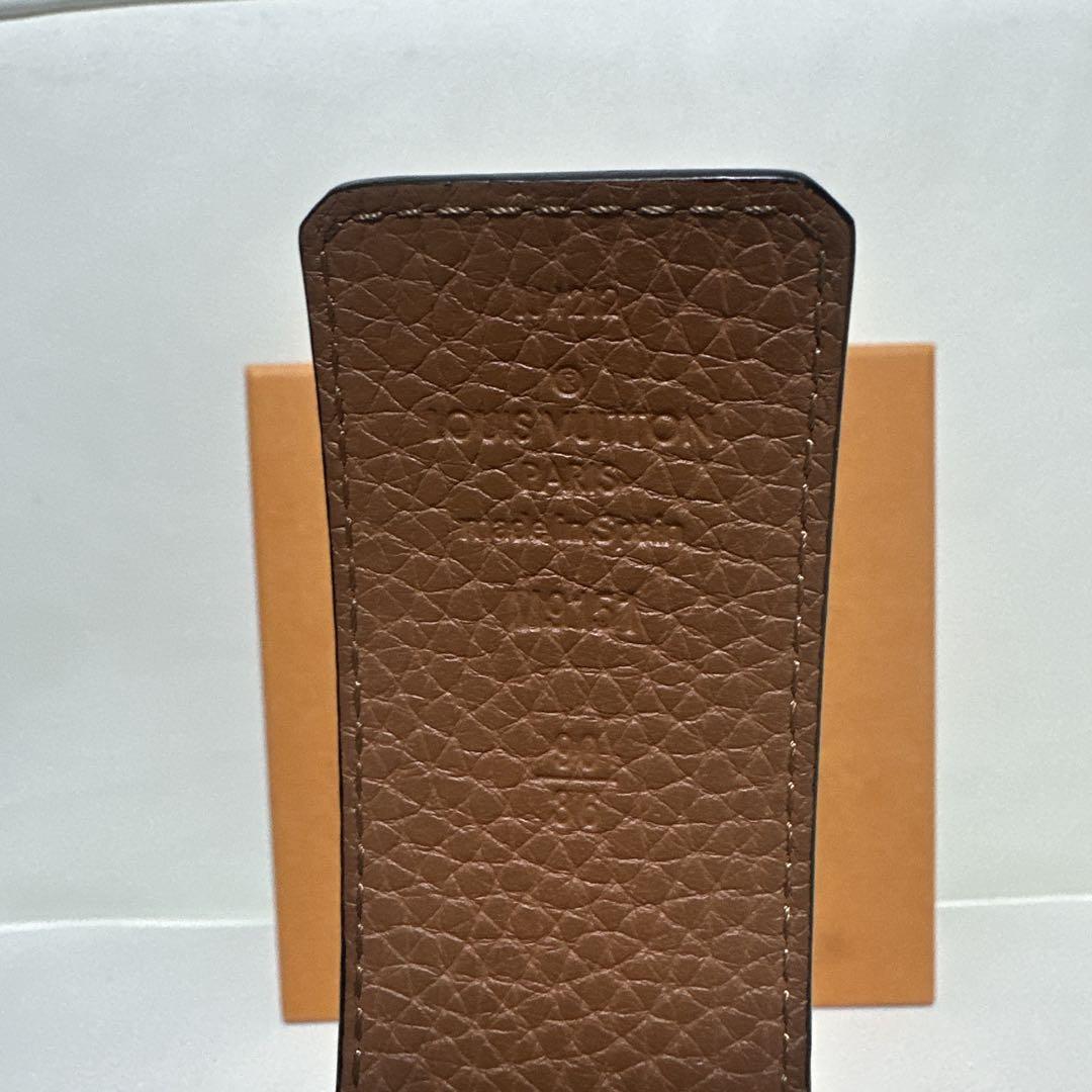 最終値下げ！LOUIS VUITTON レザー ベルト ブラック ブラウン