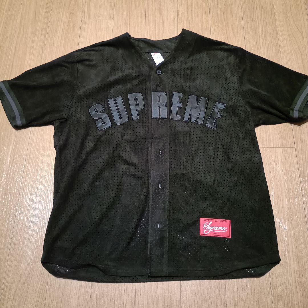 トップス Supreme Ultrasuede Mesh Baseball Jersey