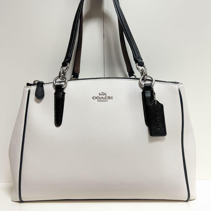 ☆美品☆送料無料☆COACHコーチレザー2WAYハンドバッグ☆ホワイト☆ ☆美品☆送料無料☆COACHコーチレザー2WAYハンドバッグ☆ホワイト☆