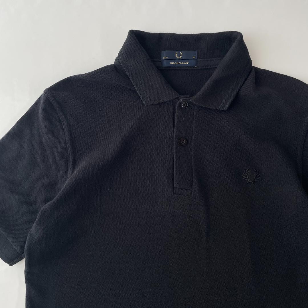 FRED PERRY デザインポロシャツ イングランド製 刺繍ロゴ ワン