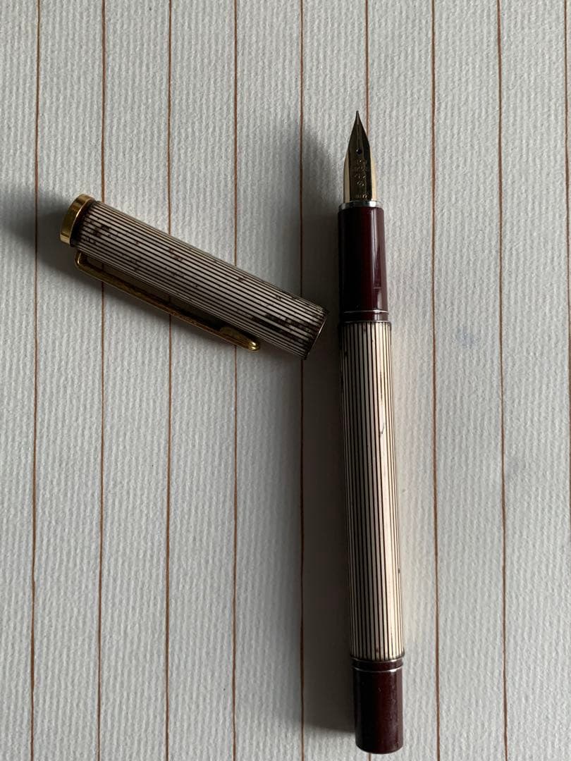 スターリングシルバーとパイロット14Kペン先の万年筆2本セットPARKER