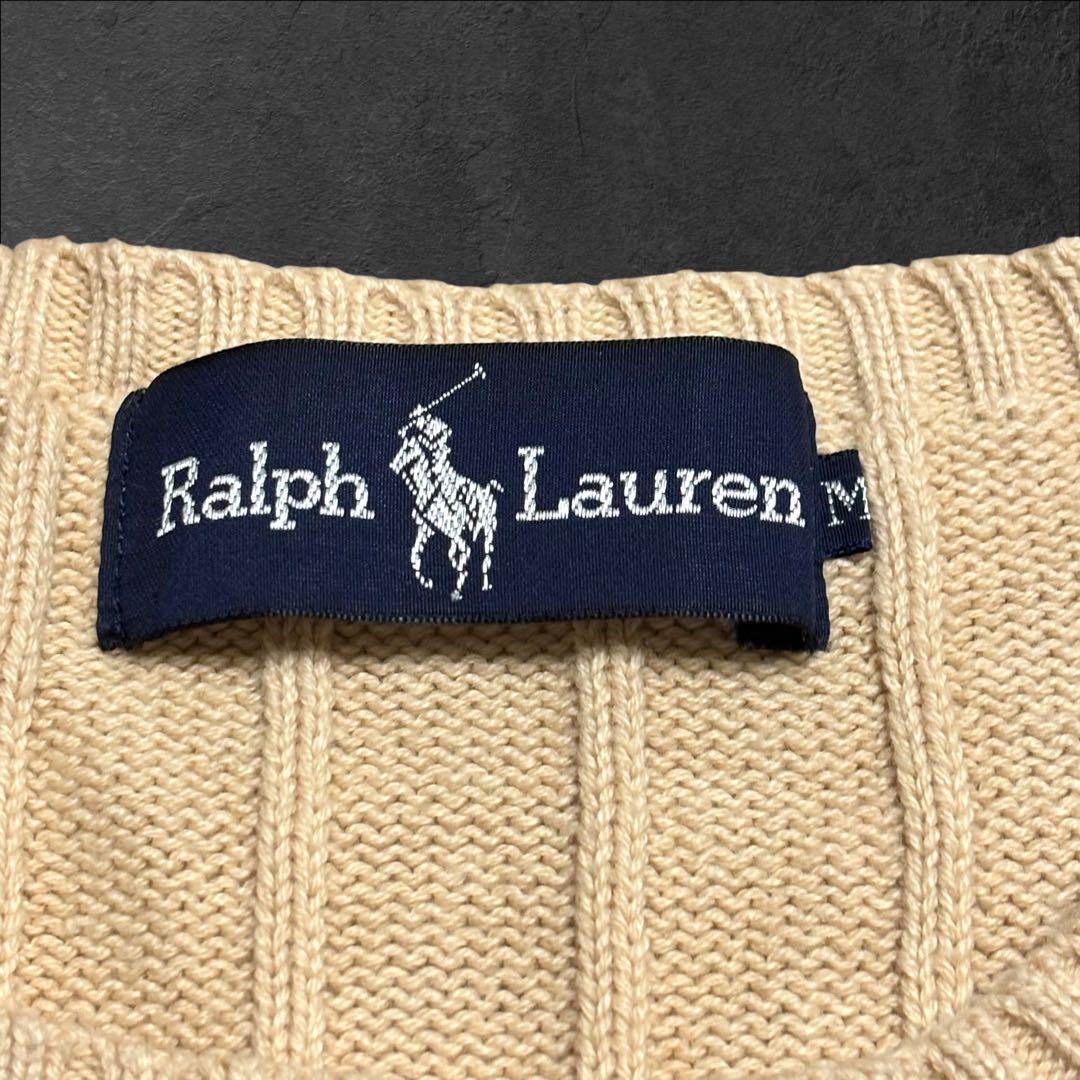 【希少カラー ソフトベージュ】 ラルフローレン 半袖ニット　NO3288 Ralph Lauren - 【希少カラー ソフトベージュ】 ラルフローレン