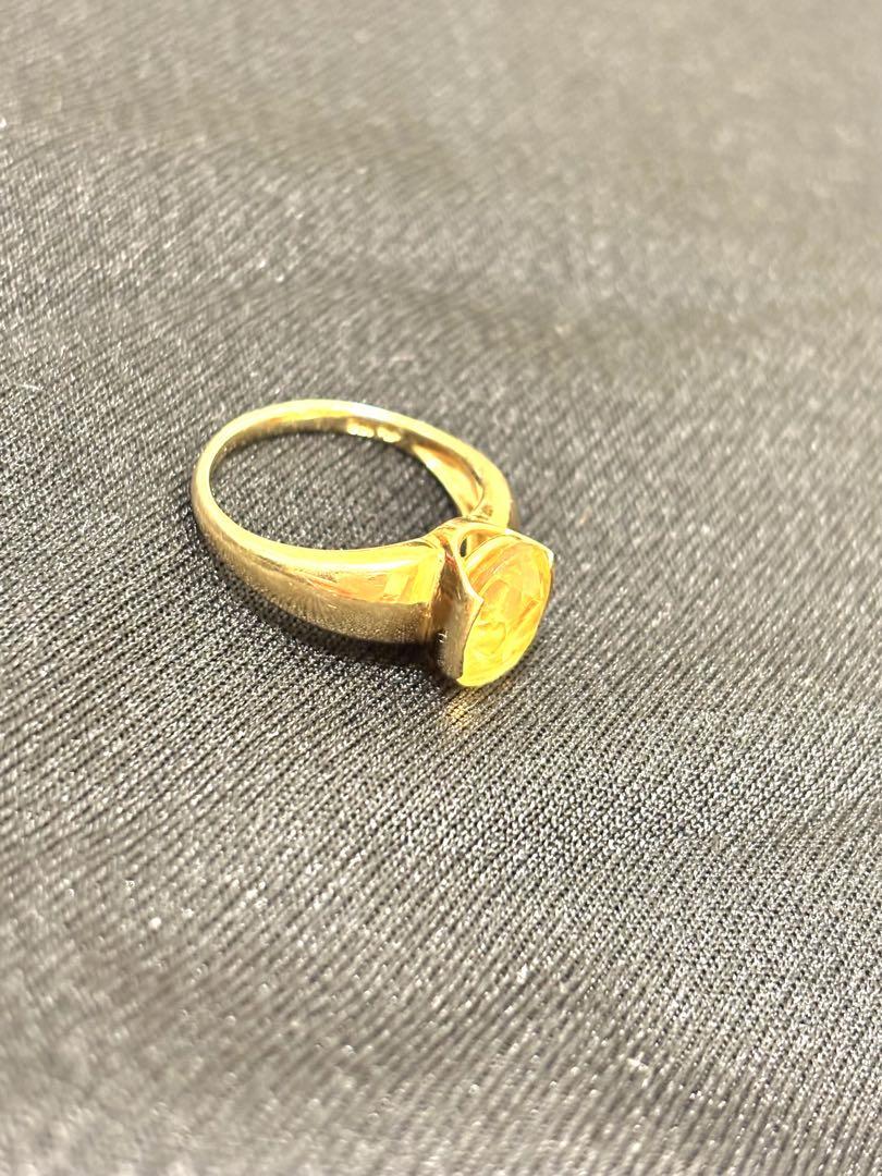 ジュエリーマキ18金リング （石シトリン？トパーズ？）