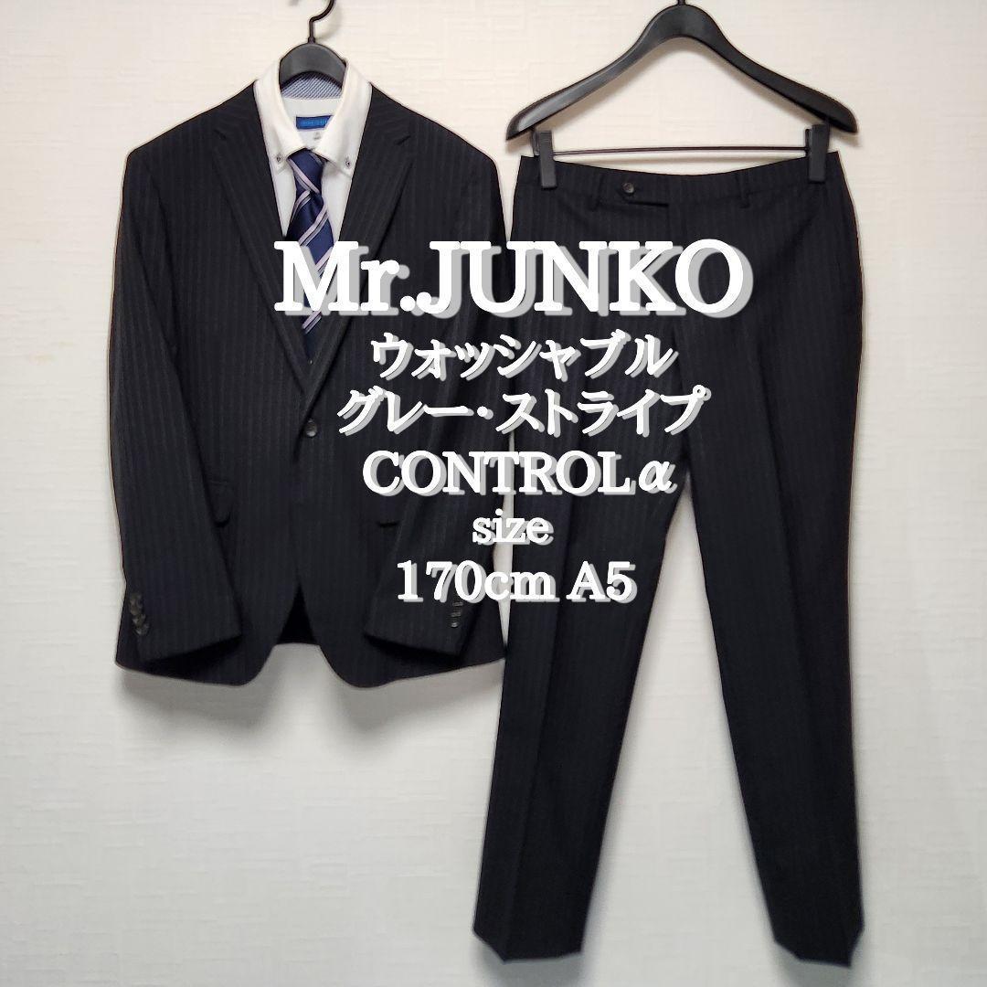 ミスタージュンコ　Ⅱ世　メンズ　スーツ　セットアップ　ウォッシャブル　グレー