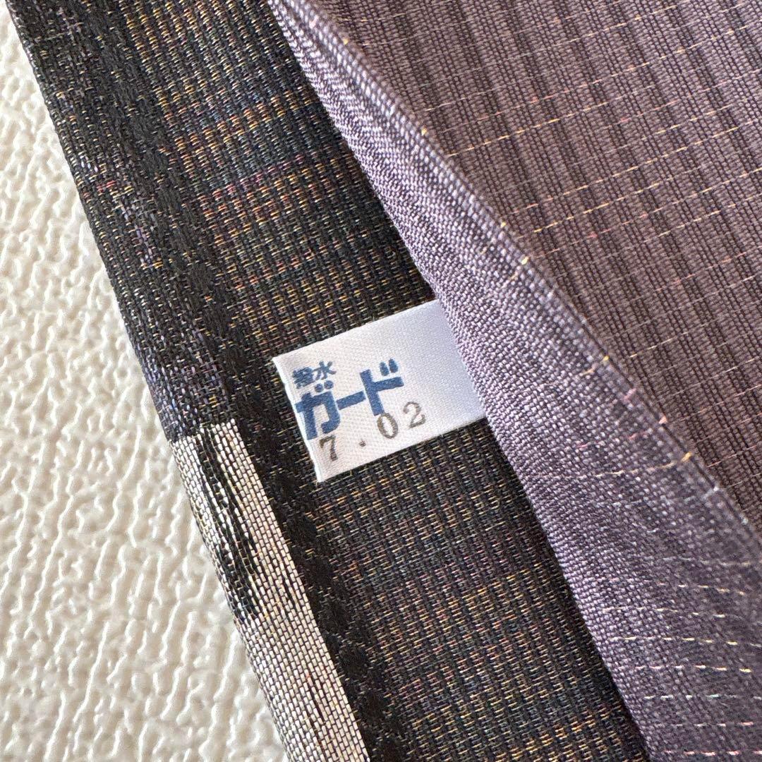 美品】袋帯 逸品 猫 箔 紫 六通 正絹