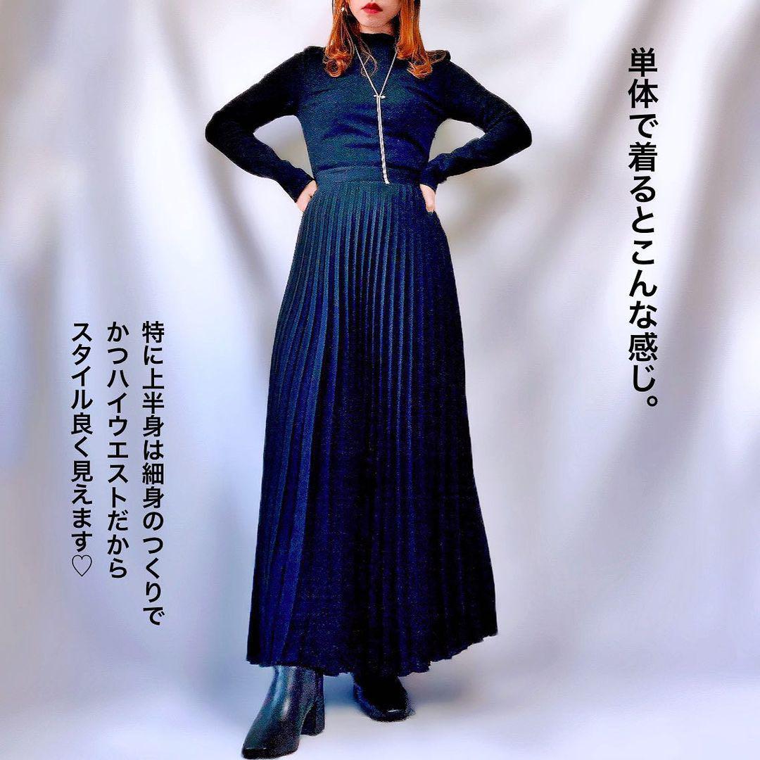 ☆SaturdayClub コントラストプリーツパネルミディワンピース SaturdayClub】コントラストプリーツパネルミディワンピース