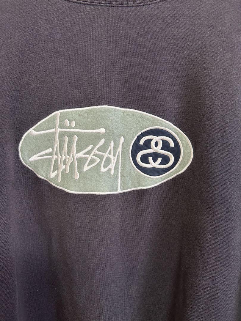 STUSSY 90s 紺タグスウェット 刺繍ロゴ