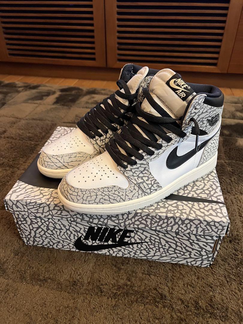 NIKE AIR JORDAN 1 エア ジョーダン ホワイト セメント付属品…箱白紐