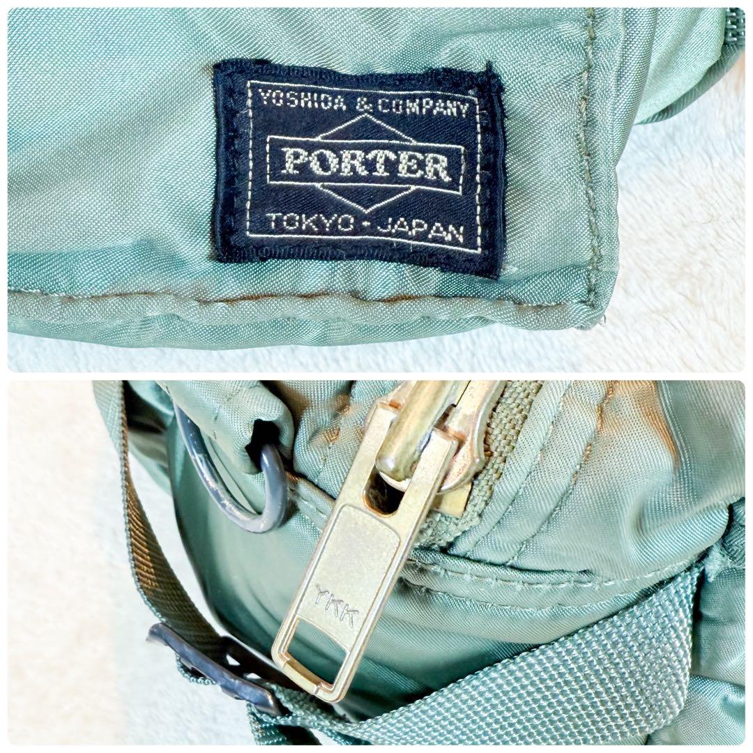 【美品】PORTER ポーター タンカー ウエスト ポーチ 2wayカーキ