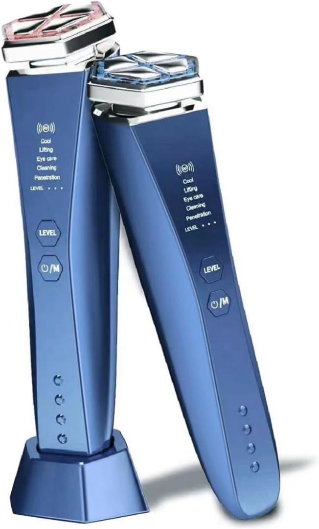 美顔器 EMS RF美顔器 美容器 LED光 1台9役 温熱 冷感 音波振動