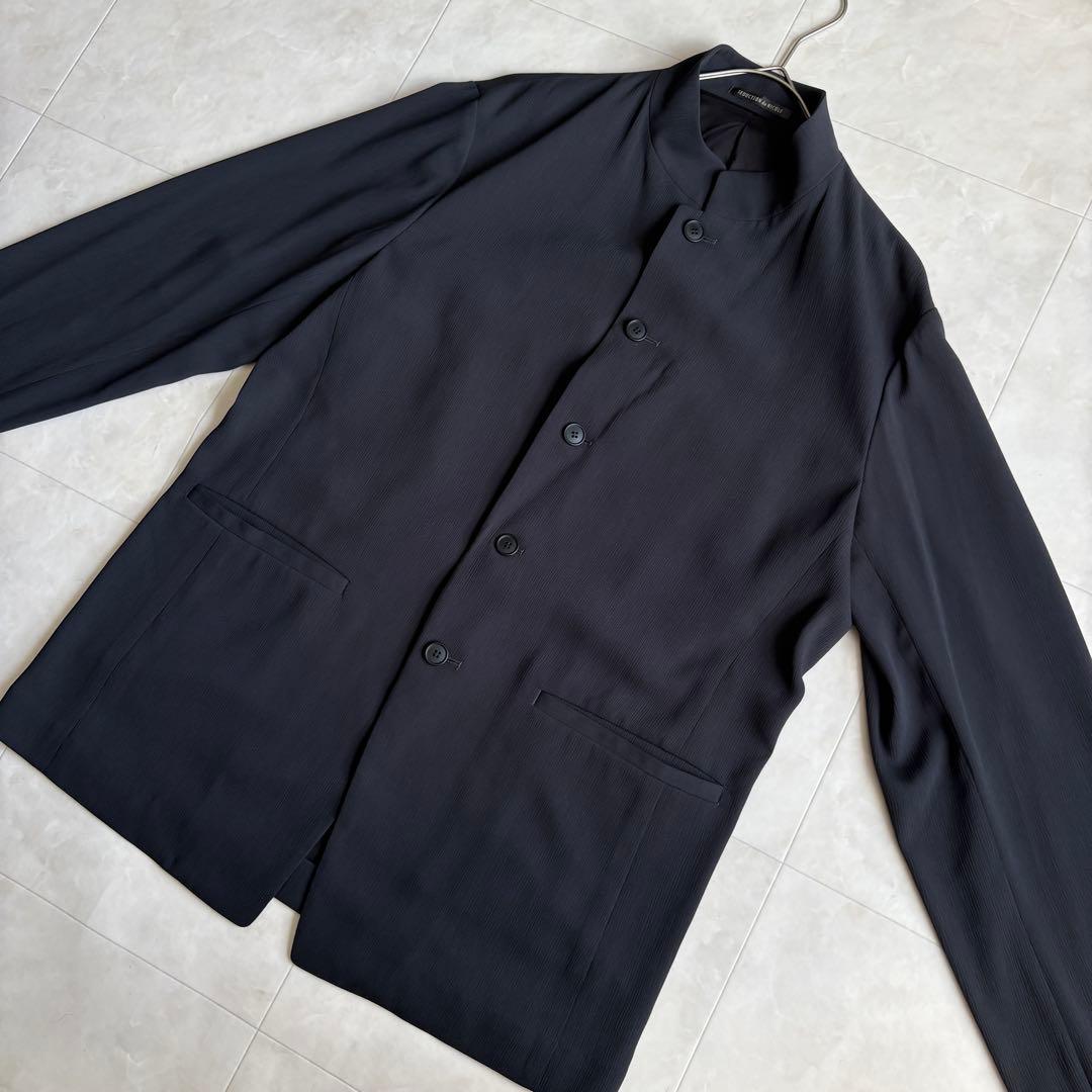 セダクションドゥニコル マオカラーセットアップ チャコール 50/52 日本製 セダクションドゥニコル マオカラーセットアップ チャコール 50