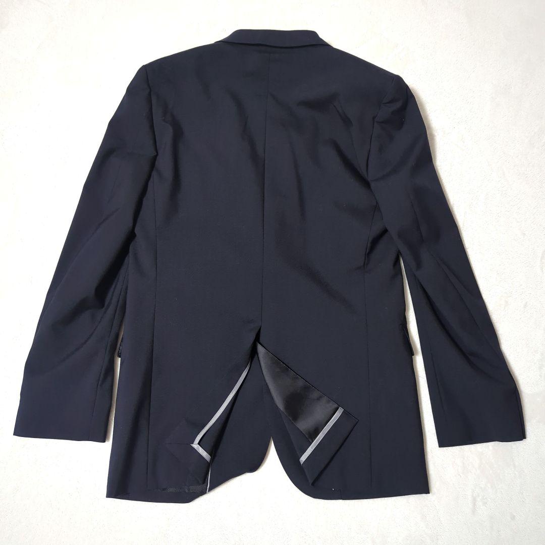 【TAKA Q】美品 ネイビー ウォッシャブル セットアップ スーツ Y7