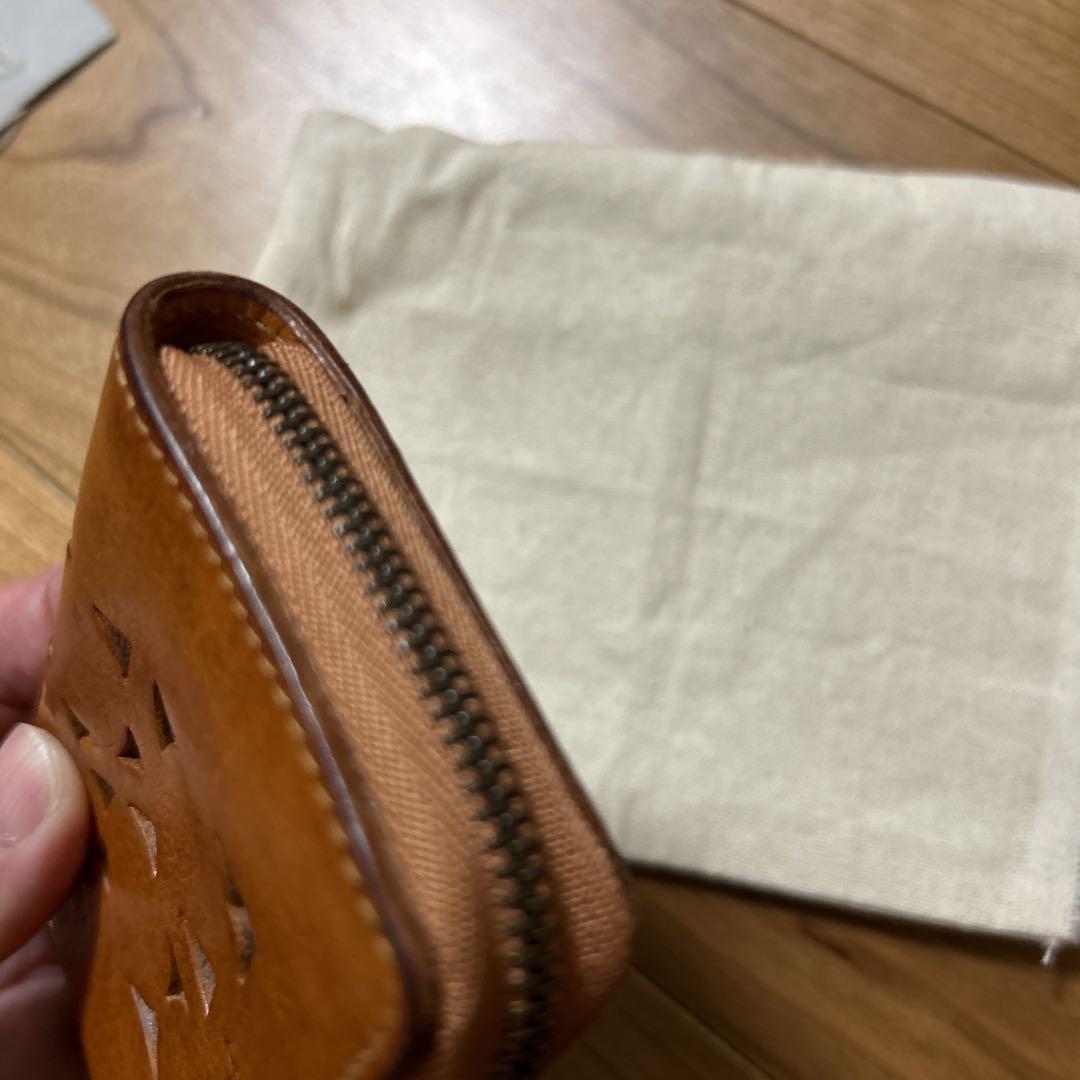 genten ゲンテン カットワーク 小銭入れ コインパース あんず 杏