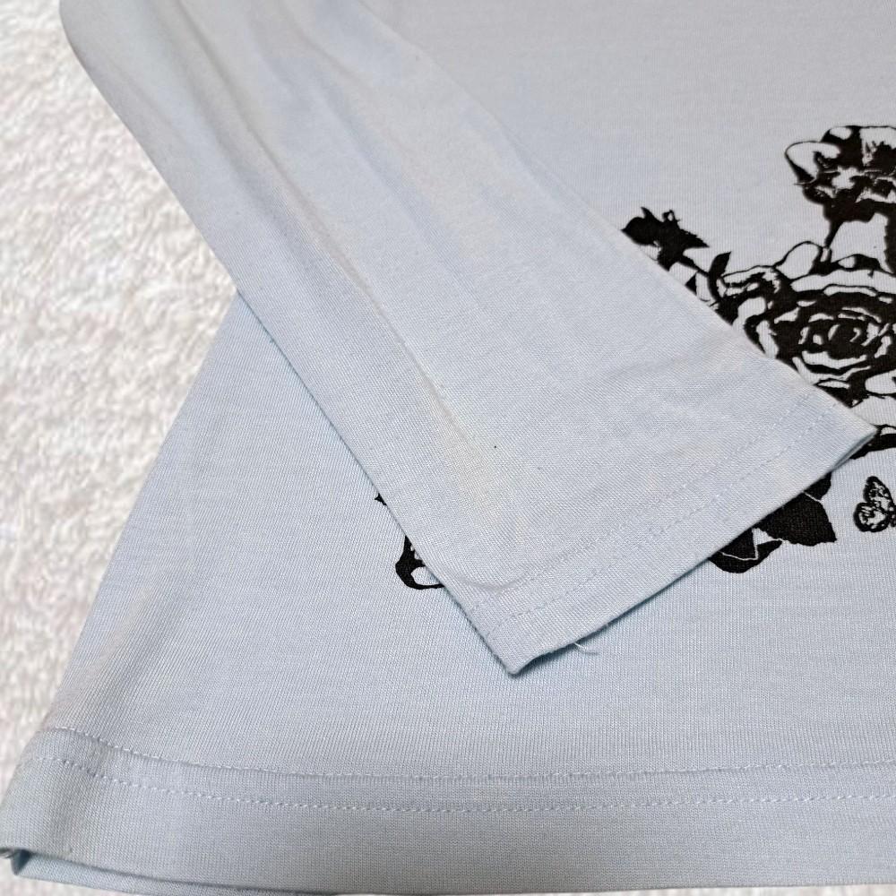 ALGONQUINS トップス カットソー 長袖Tシャツ 水色 F スカル V系
