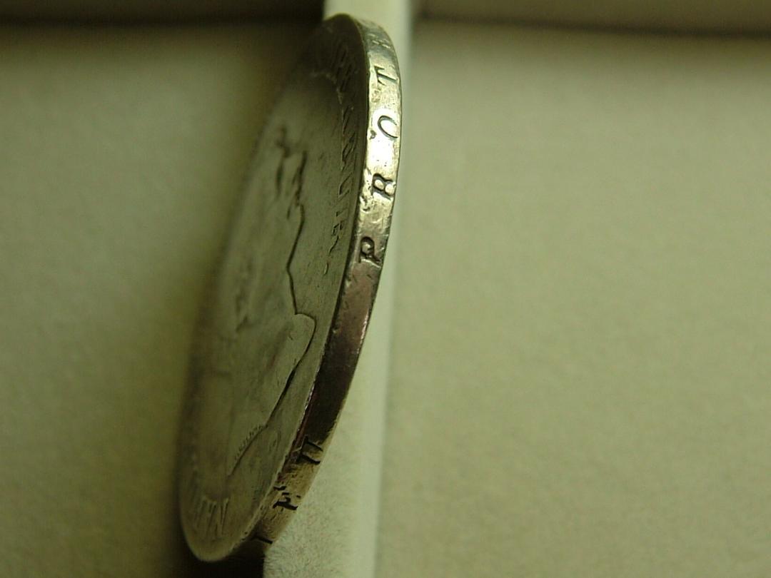 仏：ナポレオンI世、5Fr.大型銀貨、AN12, 1803～1804年　珍品