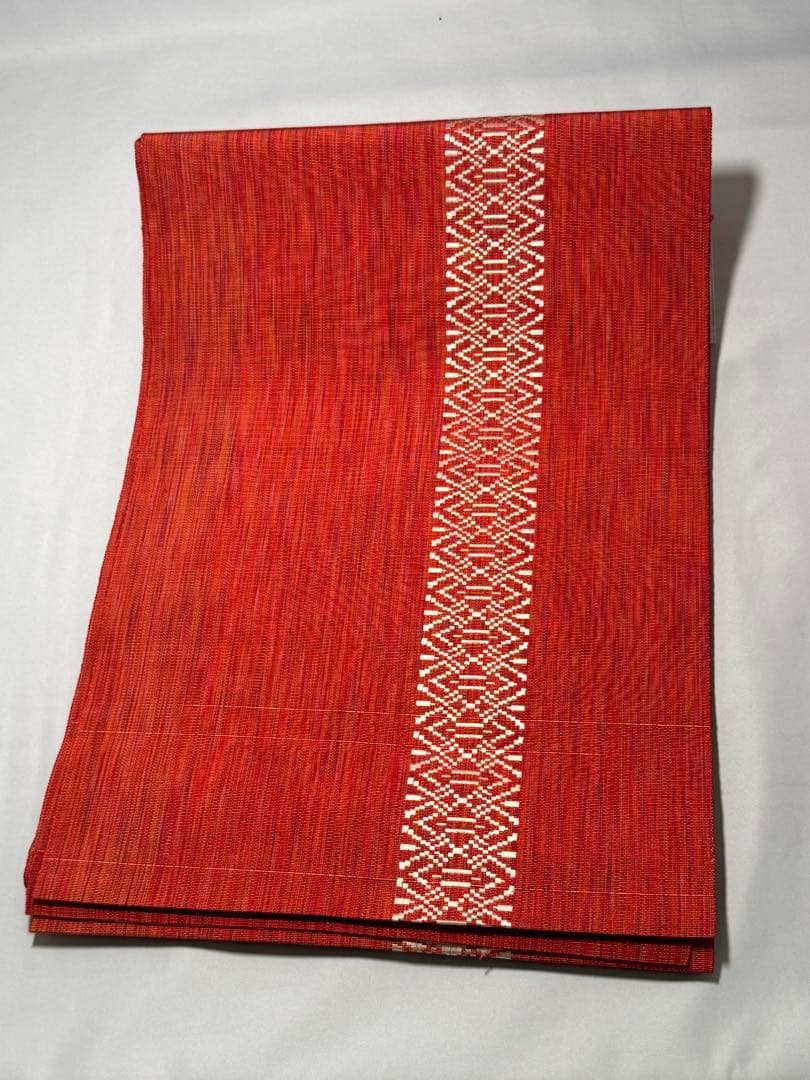 [美品] ヴィンテージ　本場筑前博多織　名古屋帯　正絹　博多帯　カジュアル　小紋