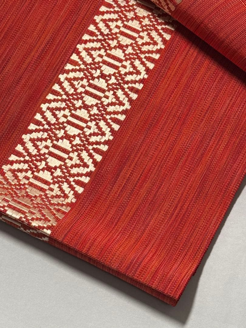 [美品] ヴィンテージ　本場筑前博多織　名古屋帯　正絹　博多帯　カジュアル　小紋