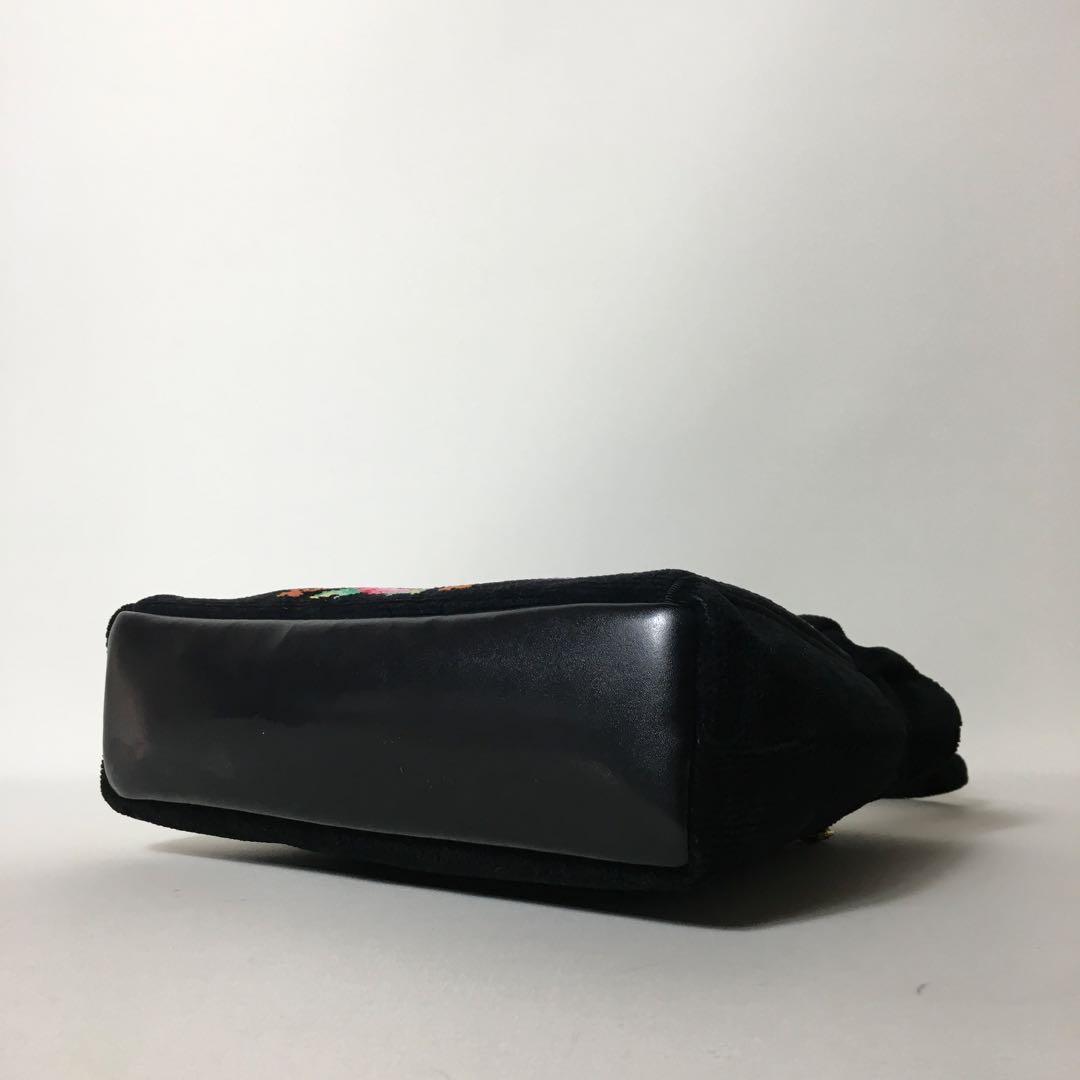 2508-50｜美品｜フェイラー ハンドバッグ シュニール織 レザー 花柄刺繍