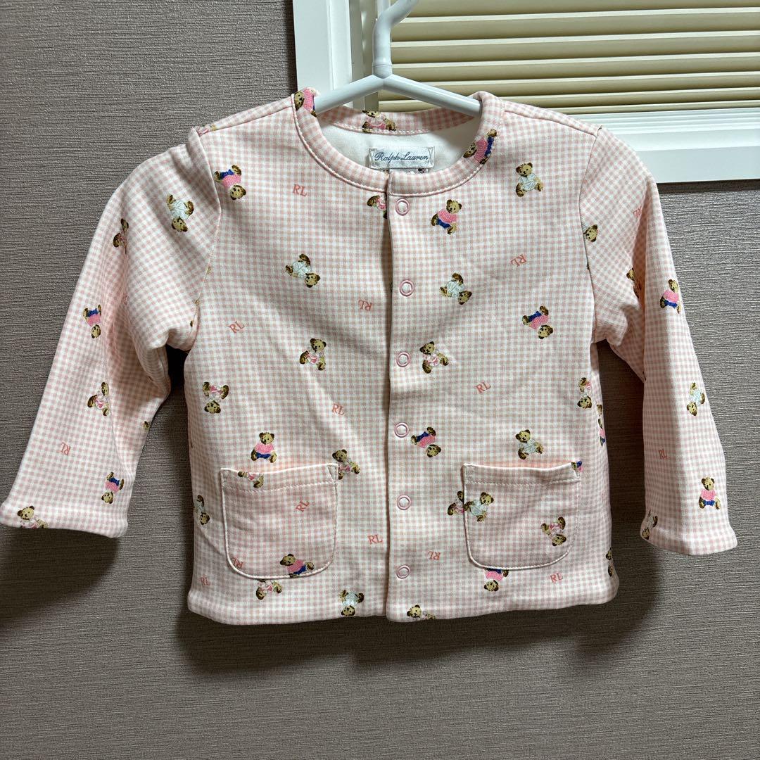 美品 POLO Ralph Lauren カーディガン 近年タグ L ピンク Polo Ralph Lauren ピンクチェック カーディガン