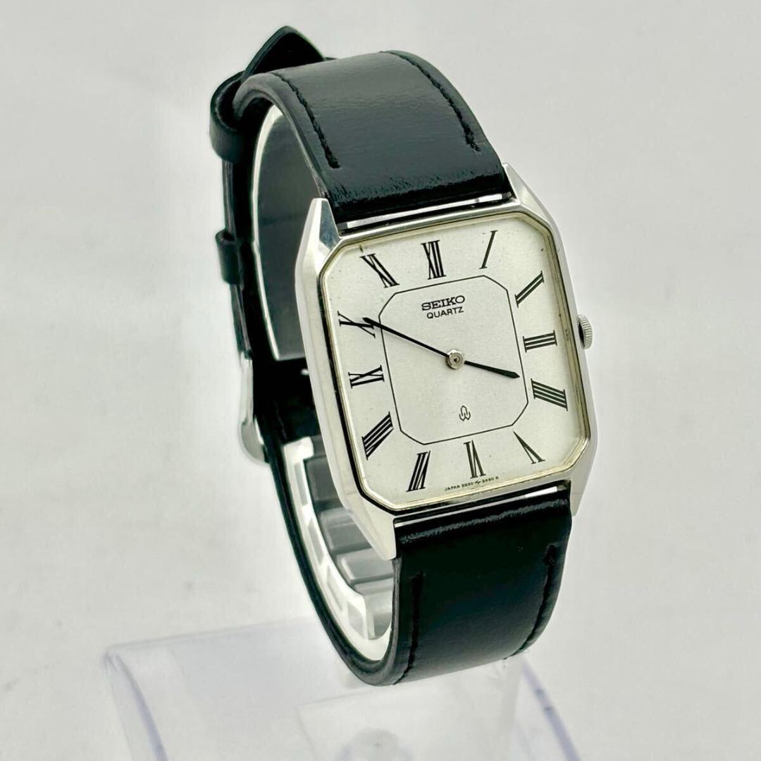 【新品電池】 SEIKO オクタゴン ローマン メンズ 腕時計 シルバー