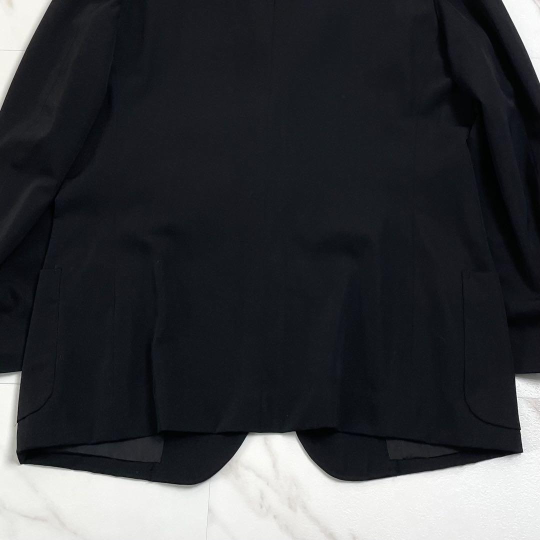 極美品 03SS◎ヨウジヤマモトプールオム テーラードジャケット ロゴ刺繍 黒
