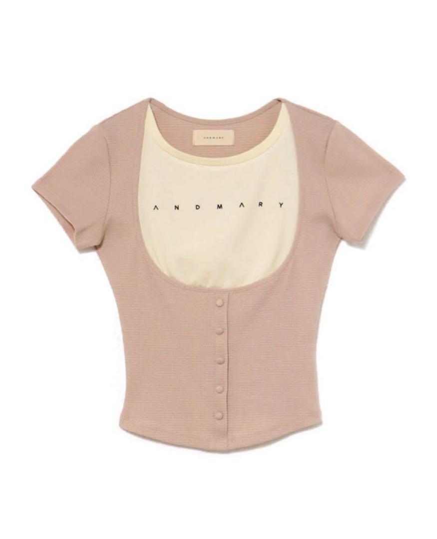 andmary Mary logo tops beige【新品未使用】 Andmary Mary logo tops Beige - メルカリ