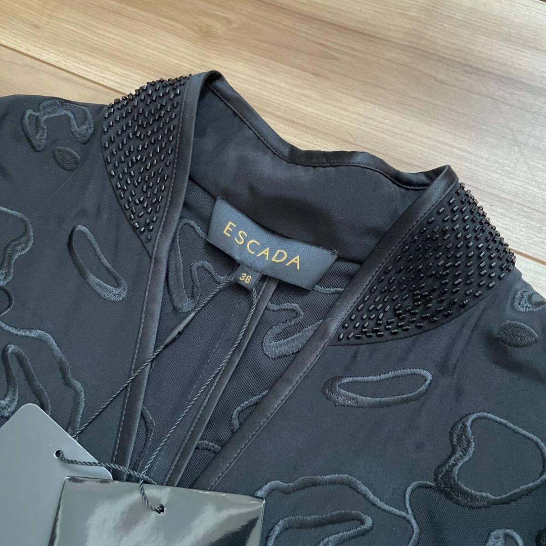 新品】ESCADA エスカーダ ビーズ装飾 シアージャケット - メルカリ