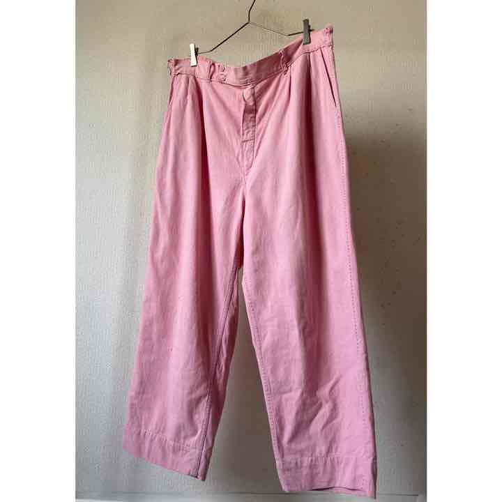 NEW新品 vintage 50s usa製 ミルキーピンク ワイドパンツ スラックス oODRl-m44933728731 2022大人気