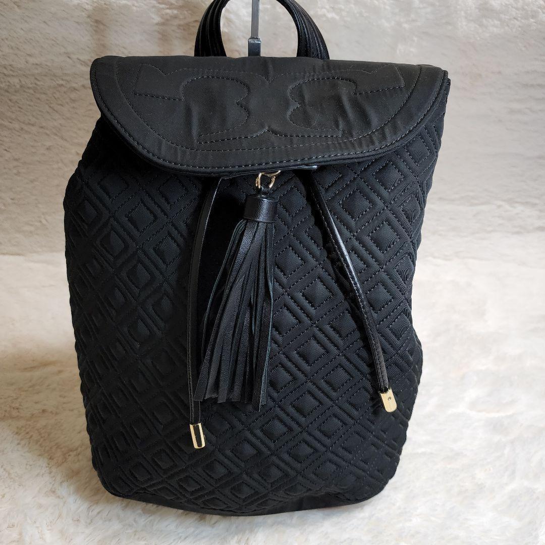 美品 Tory Burch リュック キルティング タッセル デカロゴ