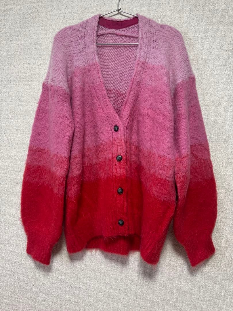 Maison Special グラデーションピンク カーディガン