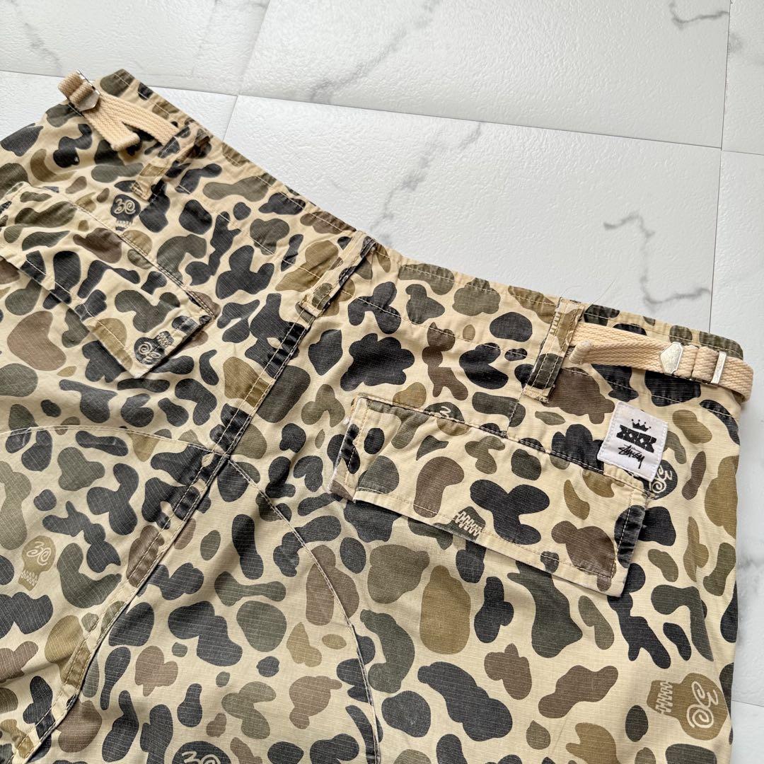STUSSY オールド ステューシー カモフラ スカル 迷彩 ハーフパンツ　34