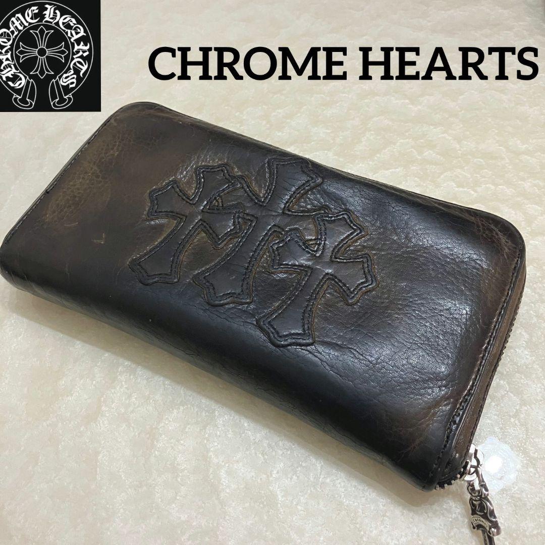 クロムハーツ　レア　カモフラージュ　長財布　ウォレット　3セメタリークロス