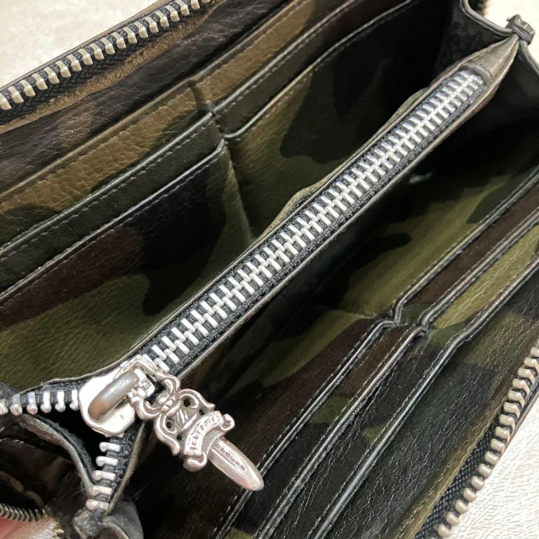 クロムハーツ　レア　カモフラージュ　長財布　ウォレット　3セメタリークロス