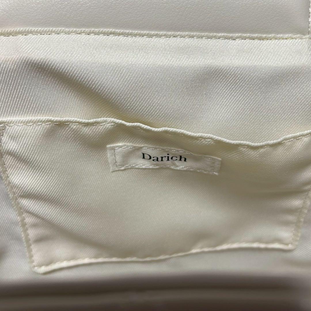 Darich ダーリッチ スクエアサマーバスケットバッグ ショルダー 白 かご
