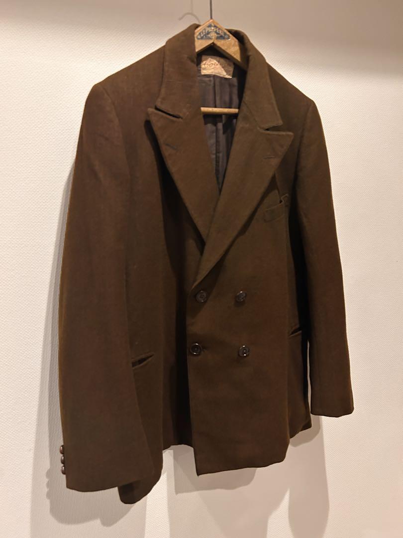 30s40s ヴィンテージ　英国製　ダブルブレステッド　ジャケット