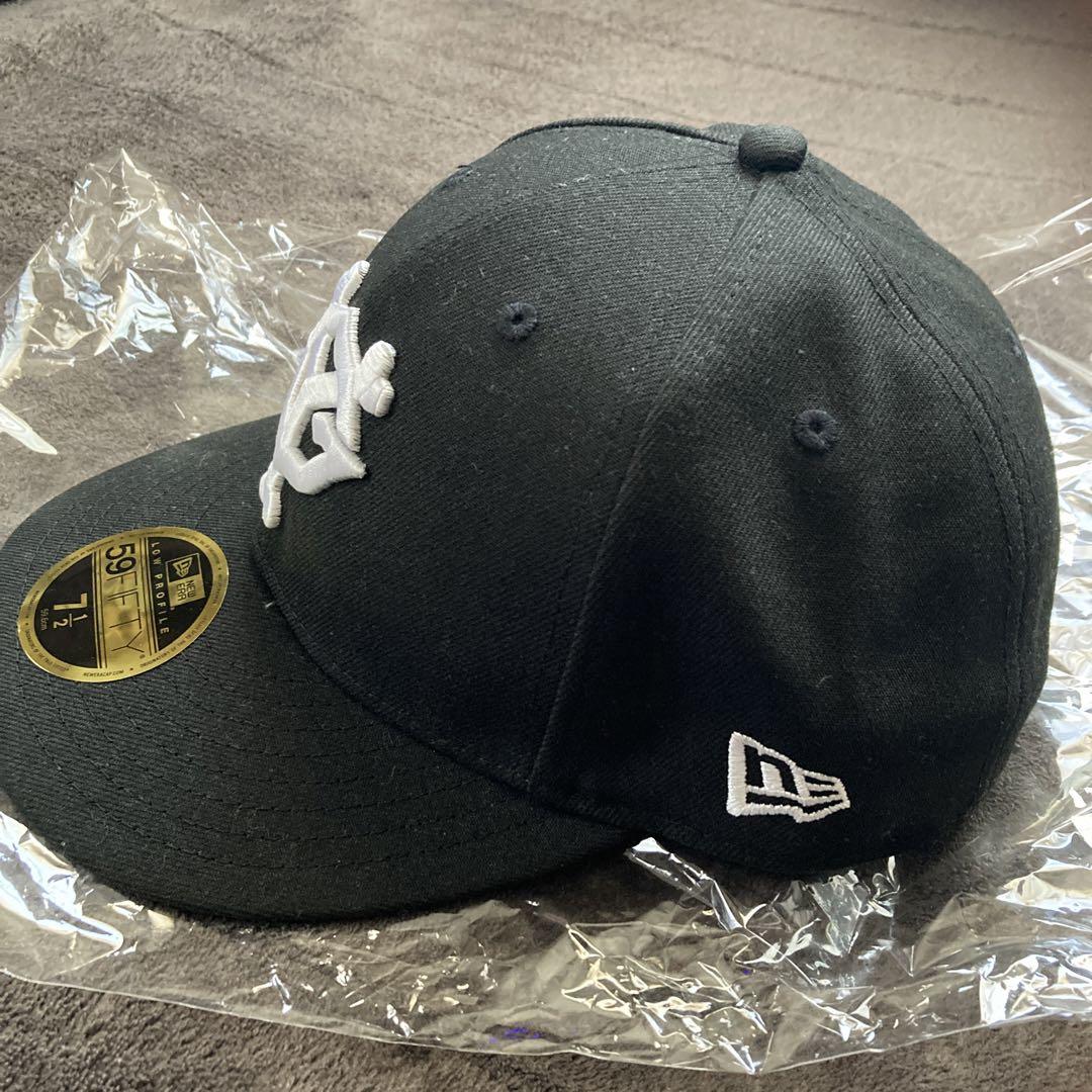New Era 59FIFTY ブラック キャップ 7 1/2