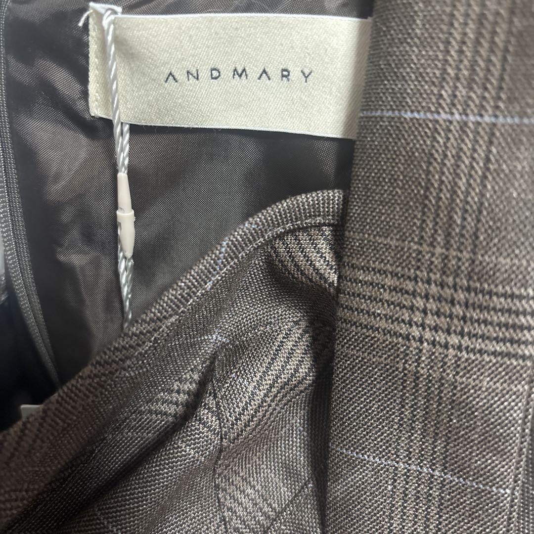ワンピース andmary Rojina ribbon dress brown
