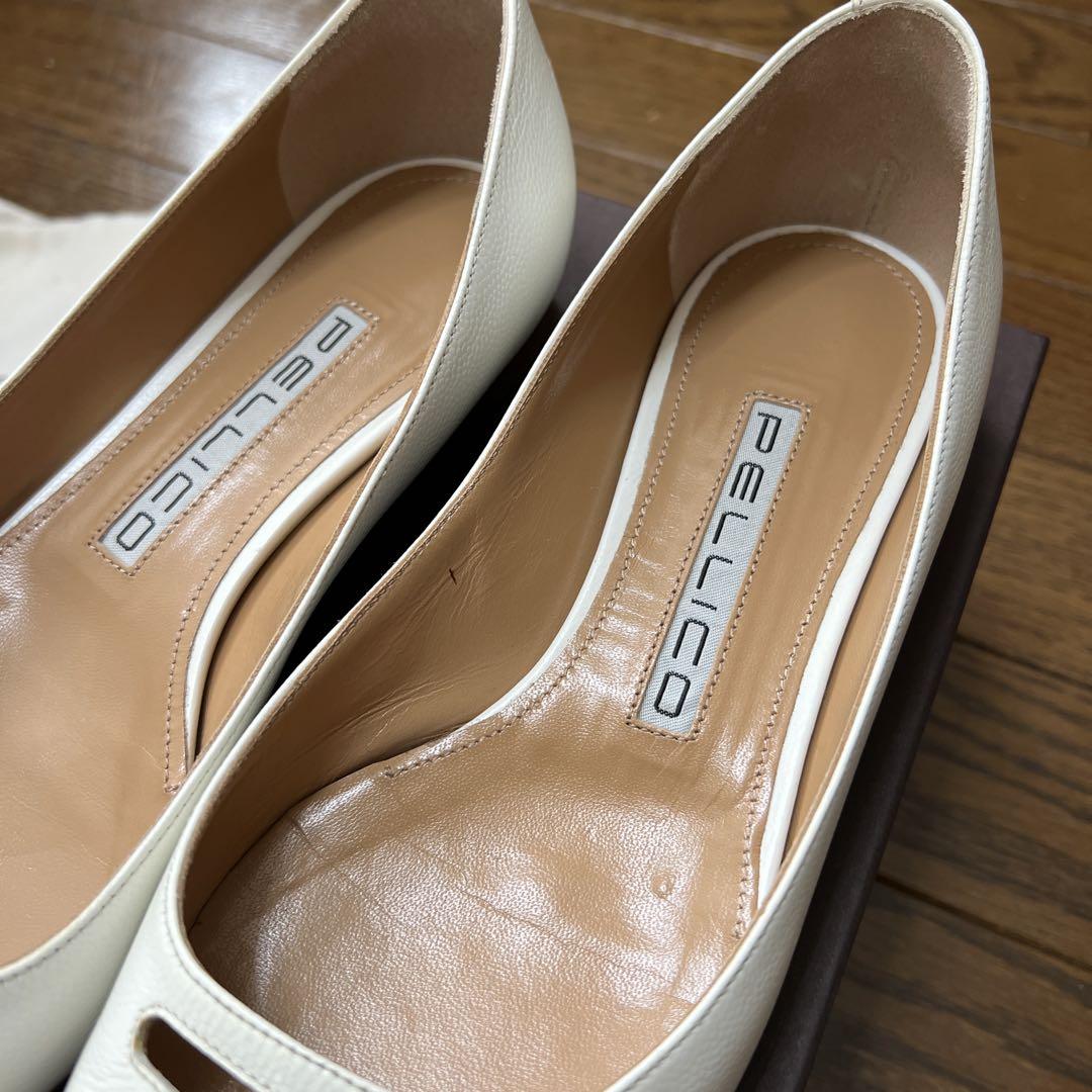 ik03023626 　PELLICO ホワイト カットアウトパンプス