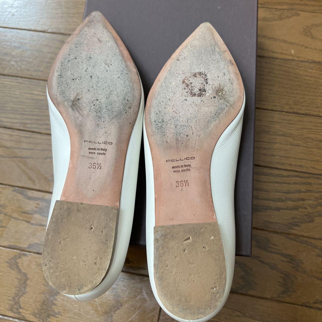 ik03023626 　PELLICO ホワイト カットアウトパンプス