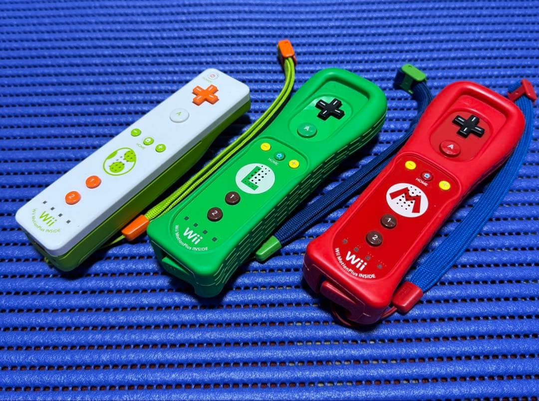 wiiリモコンプラス マリオ＆ルイージ＆ヨッシー3本 除菌清掃済み