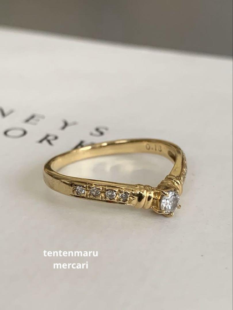 TASAKI ★ K18YG 0.18ct ダイヤモンドデザインリング ☆美品☆