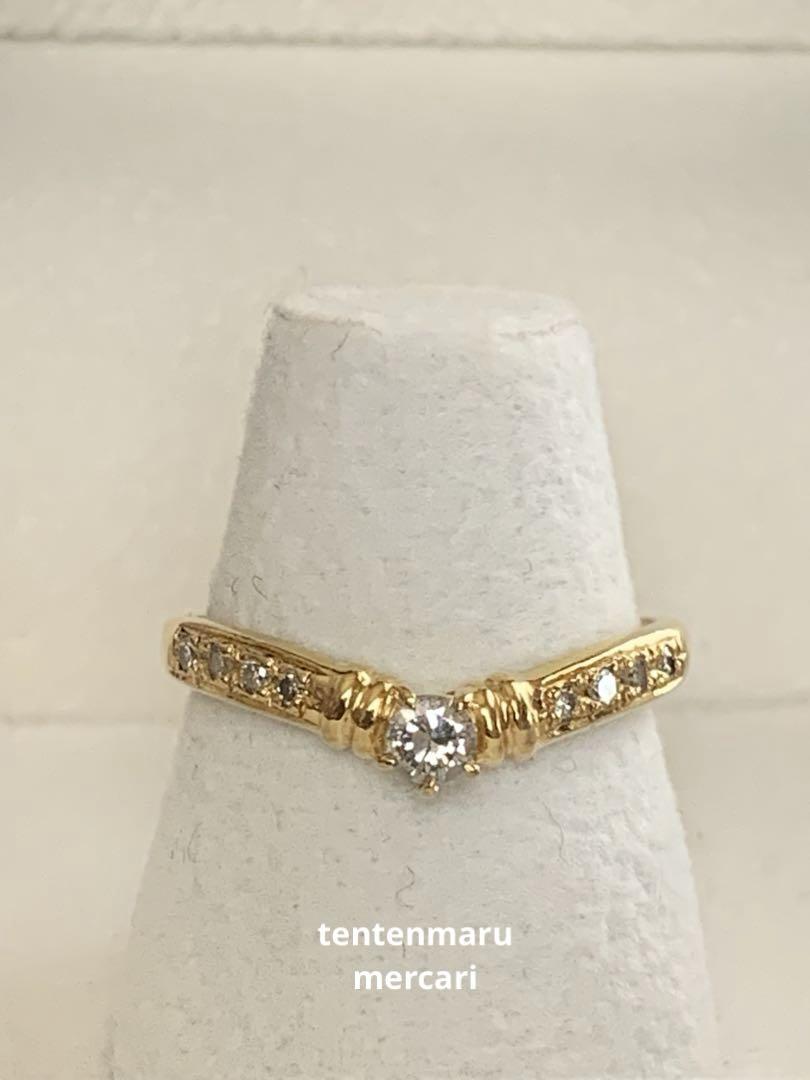 TASAKI ★ K18YG 0.18ct ダイヤモンドデザインリング ☆美品☆