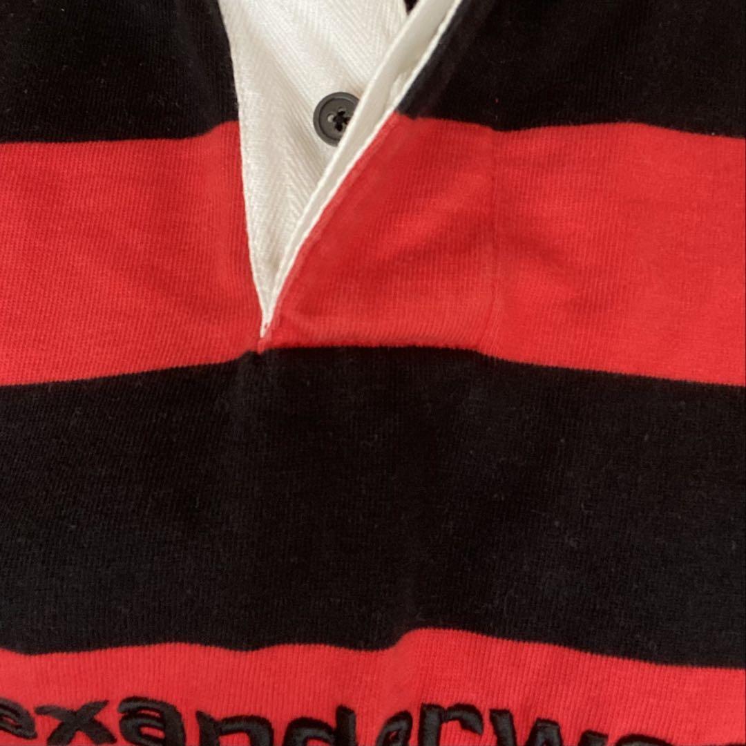 alexanderwang ストライプ ラガーシャツ レッド ブラック ウェア