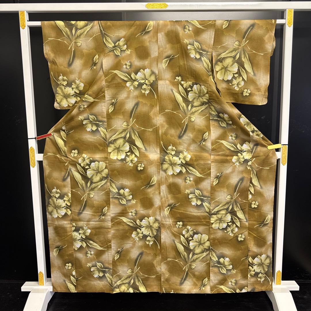 7-260 浴衣 綿 夏物 着物