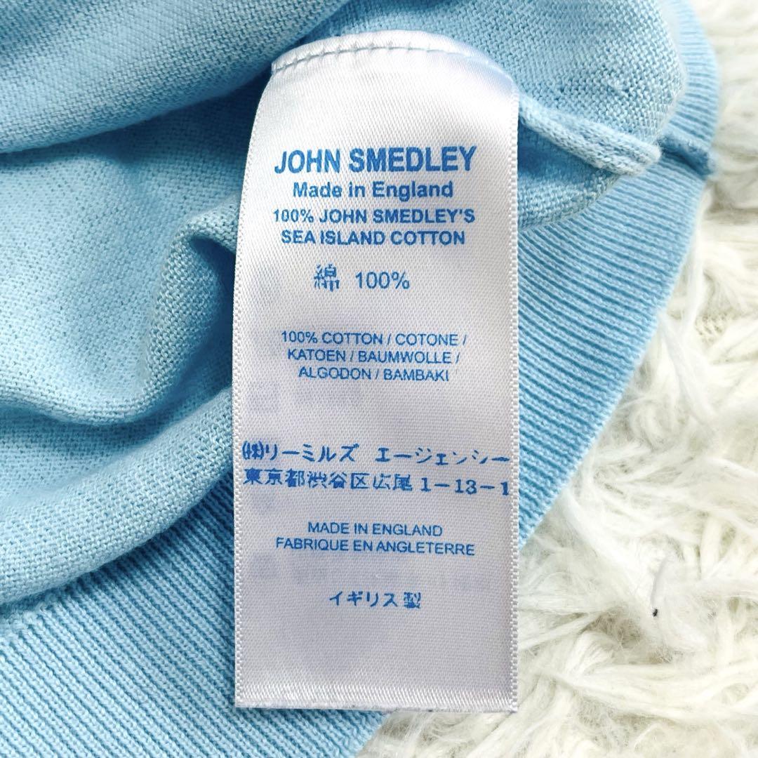 フレッドペリー×ジョンスメドレー コラボ ニットポロシャツ レディースS 水色