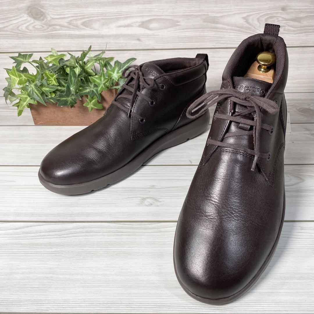 549【美品】ROCKPORT ロックポート レザー スニーカー 茶 27