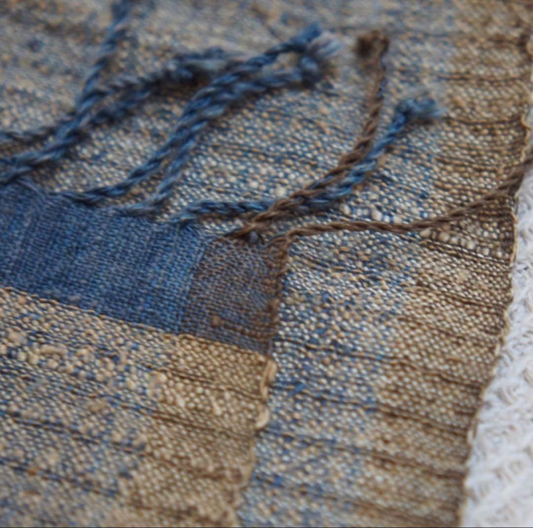 ラオス 黒タイ族 シルクストール H.P.E. 谷由起子 手紡ぎ 手織り