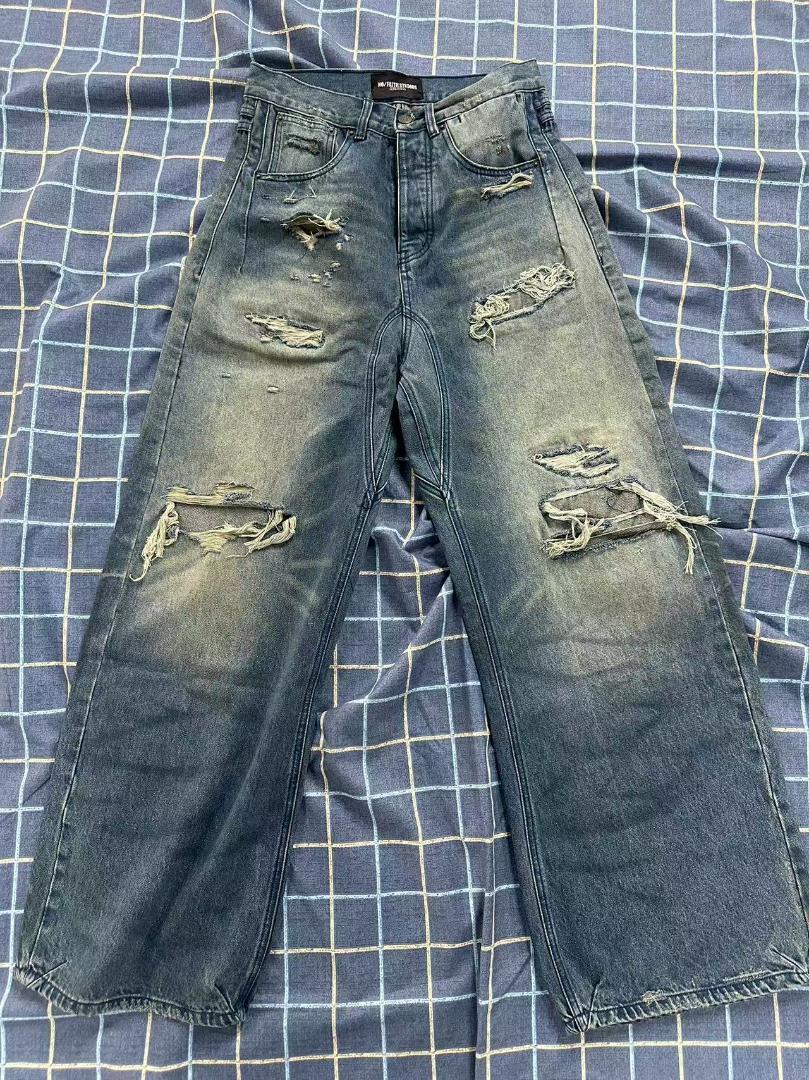 NO/FAITH STUDIOS デニムパンツ SQUARE PATCH CUT - メルカリ